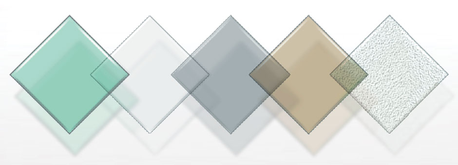 imagem demonstrando cinco quadrantes com as cores de vidro